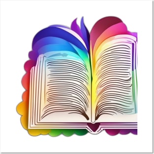 Colorful Spectrum Open Book Design No. 470 Posters and Art